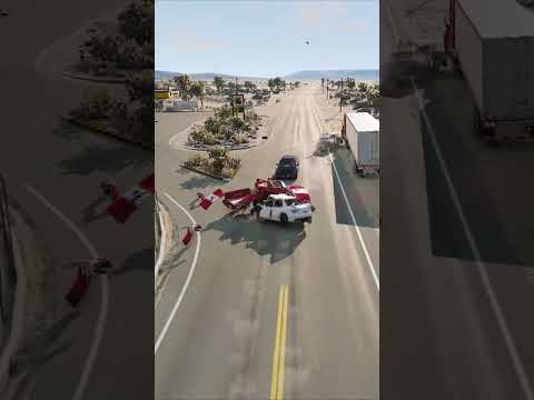 Realistic Highway Car Crashes #417 - BeamNG.Drive