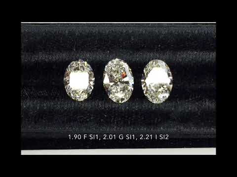 Oval Diamonds 1.90-2.21 Carat F-I Color
