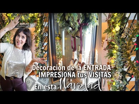 Ideas para UNA ENTRADA de REVISTA en NAVIDAD !  Crea UNA DECORACIÓN de IMPACTO Festivo y Elegante ✨