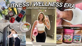 GETTING BACK INTO MY FITNESS ROUTINE 🌱 workout routine, high-protein meals, groceries & consistency!