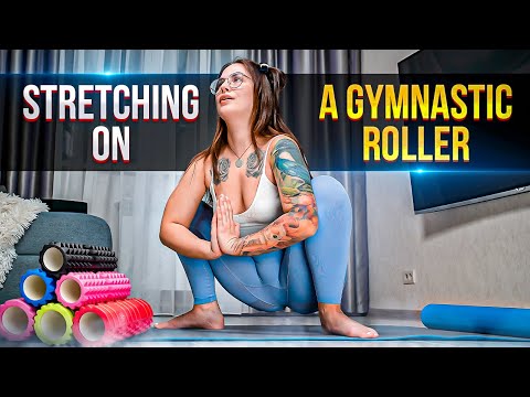 EVELINA'S FULL-BODY STRETCH WITH MFR ROLLER AT HOME!