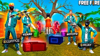 Reto EXTREMO: JUGAR solo con el LOOT de LOS JUEGOS de CALAMAR en FREE FIRE 😱🔥
