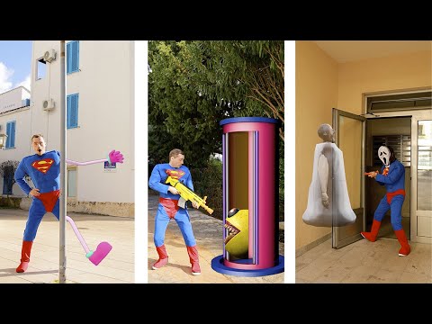 Siren Poop Head, Granny knocked in my door, BLUE vs nerf | Compilation VFX #shorts