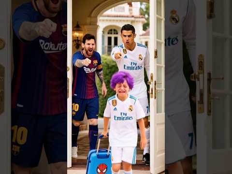 Ronaldo and Messi had a magical trip…But what happened when they got home? #ronaldo #football #messi