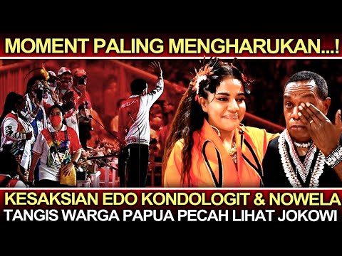 Momen Paling Mengharukan❗️Kesaksian Edo Kondologit & Nowela, Tangis Warga Papua Pecah Lihat Jokowi