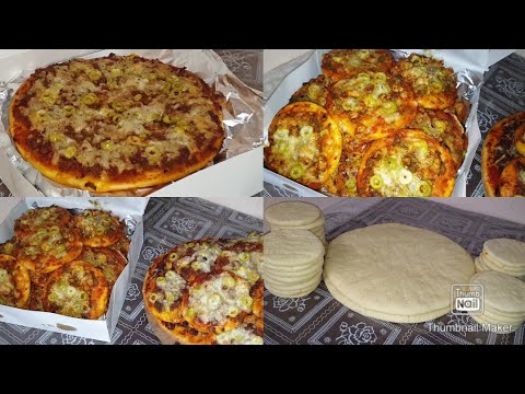هاذ العجينة ديال البيتزا اللي مستحيل تغيروها 4k🌙كوموند بيتزا ب 2 حشوات مختلفة وناجحة رووعة😍