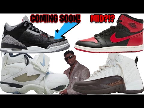 AIR JORDAN 3 BLACK CEMENT, JORDAN 1 HIGH 85 BRED, SOLEFLY AJ 12, NEW NIKE DIAMOND TURF 2025 + MORE