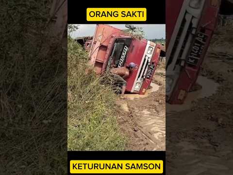 Orang sakti truk di angkat sendiri #shorts