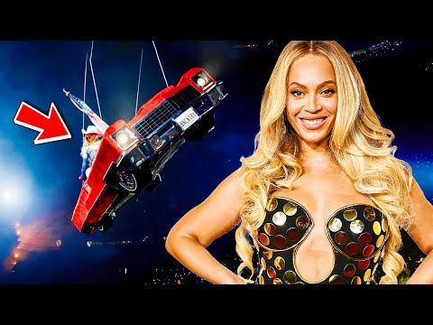 Beyoncé Nearly Falls From Flying Car On Stage! 😱