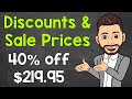 Calculating Discounts and Final Sale Prices