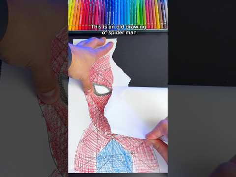 GiViNG This SpiDer Man DraWinG A ‘GLOW Up’✨🫣 #shorts