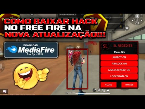 COMO BAIXAR HACK NO FREE FIRE 😰 NOVA ATUALIZAÇÃO MOD MENU GRATIS 100% HS COMO INSTALAR MOD HS ANTBAN