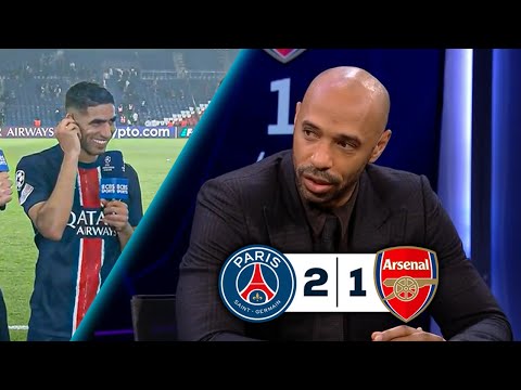 PSG vs Arsenal 2-1 (3-1) Hakimi takes PSG to Champions League FINAL! Henry and Carragher Reactions