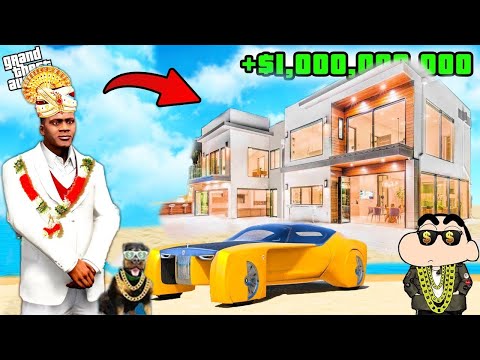 Shinchan Collecting $1,000,000 SUPER Car TO win RACE In GTA5 || SumitOP