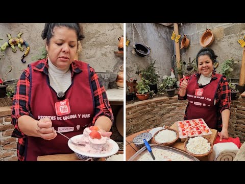 Carlota de Fresas con Crema de recetas  de cocina y más