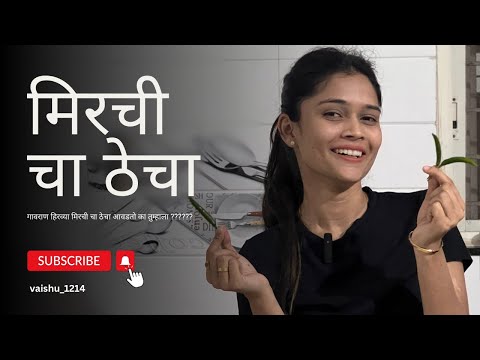 हिरव्या मिरची चा ठेचा || tumhala aavadto ka ???|| #vaishu1214