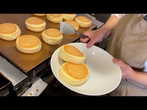 【無限パンケーキ】永遠に見てられるスフレパンケーキの作り方【ASMR】