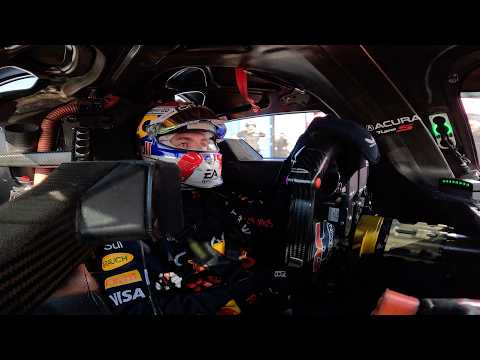 Max Verstappen driving the Acura ARX-06 in Las Vegas