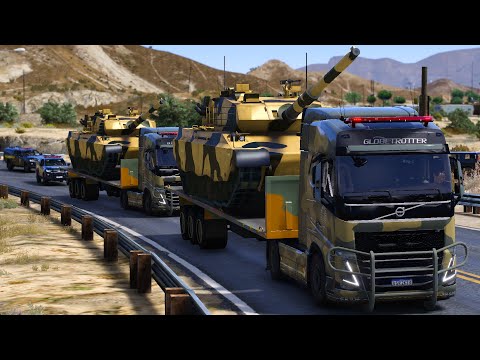 COMBOIO de BLINDADOS e CARRETAS do EXÉRCITO BRASILEIRO | GTA 5 POLICIAL