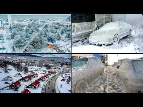 Onda de frio polar ao extremo congela carros, ruas e até o Oceano Atlântico