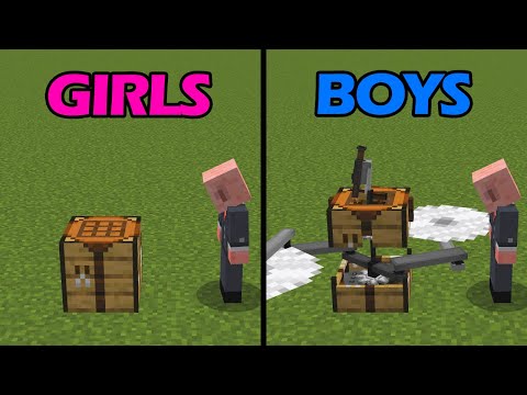 Minecraft for BOYS vs Minecraft for GIRLS