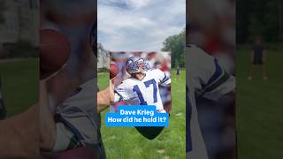 Dave Krieg - how did he hold the football?