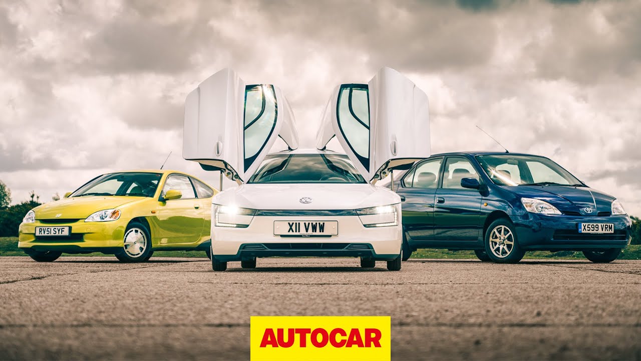 Volkswagen XL1 meets Honda Insight Mk1 and original Toyota Prius - Autocar