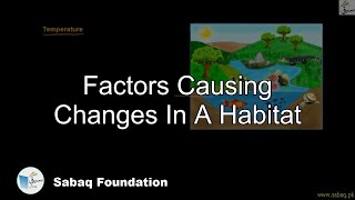 Factors Causing The Changes in a Habitat