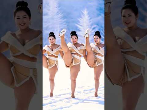 Mesmerizing dance in the snow of cute women  #dance #beautiful