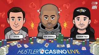 Nik Airball, Senor Tilt, Steve & Gaston Play HIGH STAKES POKER! Commentary by Raver