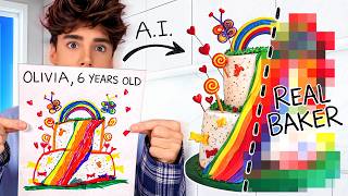 I Ordered Children's Cake Drawings From A.I. vs. HUMAN Bakers!