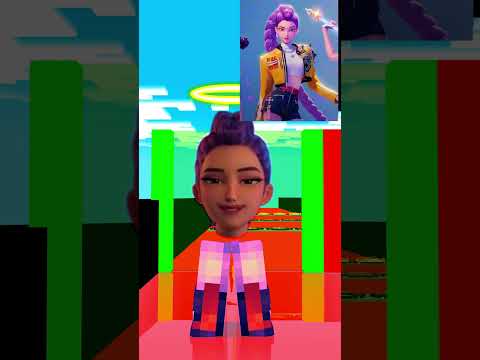 Kpop Demon Hunter Rumi Love Run Challenge - Jinu X Rumi #minecraft #demonhunter