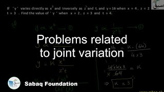 Problems related to joint variation