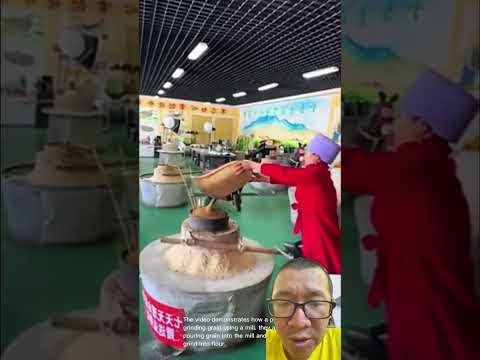 cách người trung quốc xay ngũ cốc nhưng thấy chóng mặt quá #food