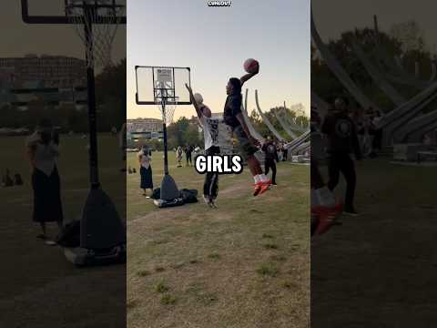 He has unlimited confidence😭 #dunk #1v1 #shorts #public #basketball #nba #jamorant
