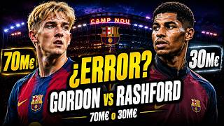 El Barça se la juega: Por qué gastar 70M€ en Gordon existiendo la "opción Rashford" por 30M€