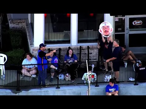Long line of Thunder fans wrap around OKC Raising Cane's before Alex Caruso works 'shift'