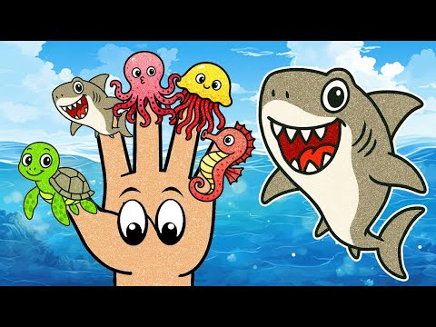 Sea Animals Finger Family | Kids Songs and Nursery Rhymes | Lively Character Songs for Children