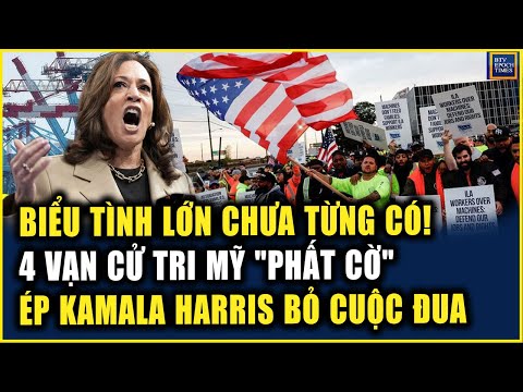 Hỗn loạn hàng chục cảng Mỹ, 4 VẠN cử tri gây sức ép, Harris gặp thách thức lớn ngay chặng nước rút.