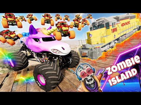 Monster Jam INSANE Zombie Island Adventure #48 | Racing, Freestyle, and High Speed Jumps