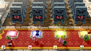 Super Mario Party Jamboree Minigames - Luigi vs Peach vs Toadette vs Spike