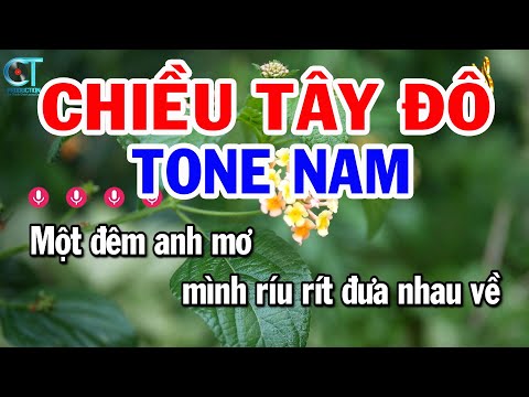 Karaoke Chiều Tây Đô Tone Nam ( Dm ) Nhạc Sống Tuấn Kiệt