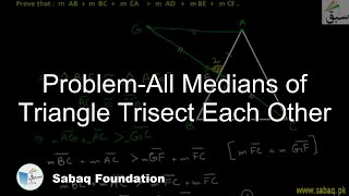 Problem-All Medians of Triangle Trisect Each Other