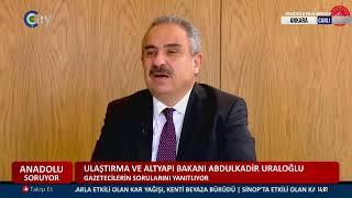 ANADOLU SORUYOR  |  ULAŞTIRMA VE ALTYAPI BAKANI ABDULKADİR URALOĞLU  |  13.01.2026