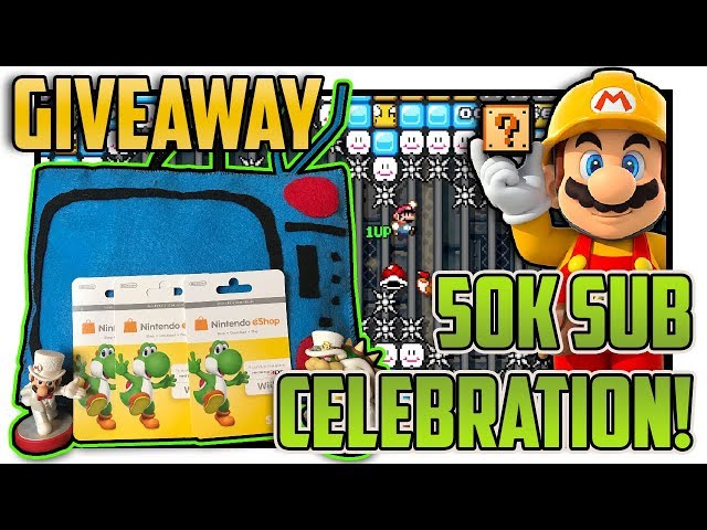 50,000 Subscriber Celebration Stream! Mario Maker Viewer Levels - Live Stream Archive