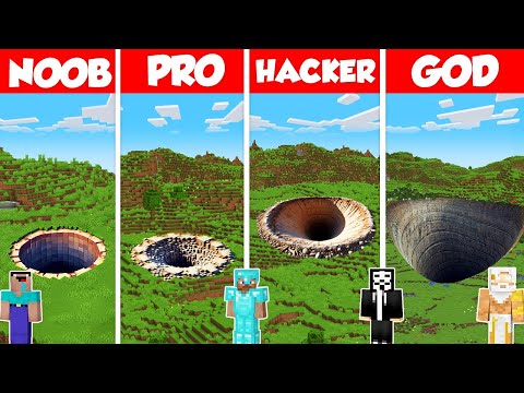 Build Battle Challenge - Noob vs Pro vs Hacker vs God - Minecraft Animation