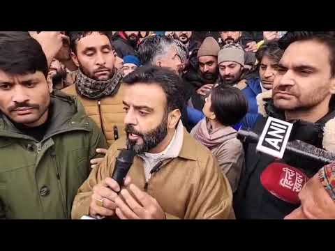 NC MP Aga Ruhullah speech at Protest Outside Parliament against reservations