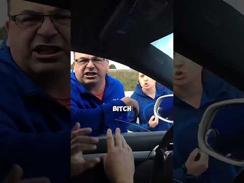 His Kids Save the Wannabe Tough Guy #roadrage #bikers