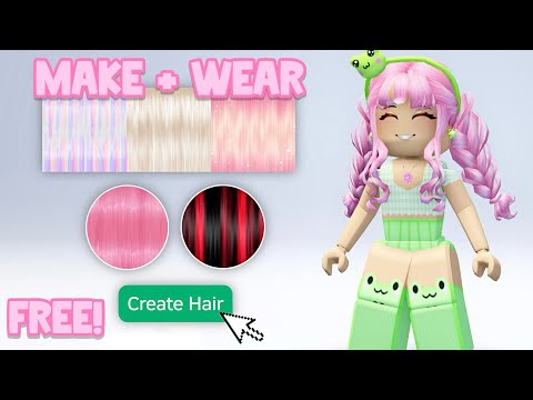 HOW TO MAKE YOUR OWN ROBLOX HAIR AND WEAR IT FOR FREE (Tutorial)