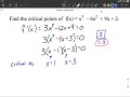 Critical Points and Derivatives